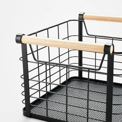 Wire Natural Wood Handles Milk Crate - Brightroom⢠- Image 2