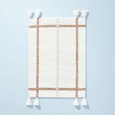 Bold Cross Stripes Tassel Rug Cream/Tan - Hearth & Hand⢠With Magnolia - Image 5