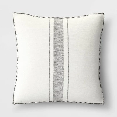 Oversized Placed Striped Square Throw Pillow - Threshold⢠- Image 5
