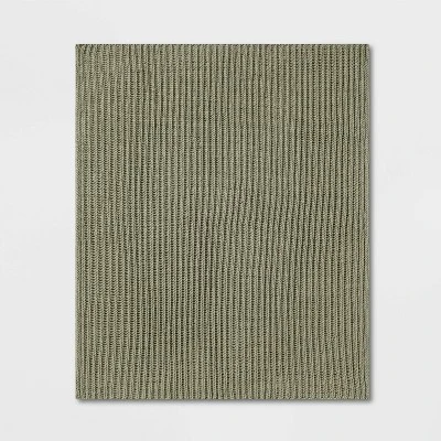 Chunky Knit Reversible Throw Blanket - Threshold⢠- Image 2