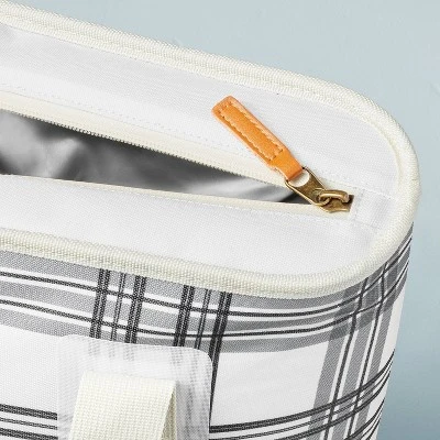 Soft-Sided 20can/19qt Plaid Backpack Cooler - Black/Gray/White - Hearth & Hand⢠With Magnolia - Image 3