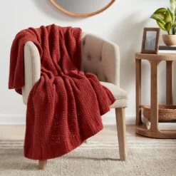 Solid Chenille Knit Throw Blanket - Thresholdâ˘