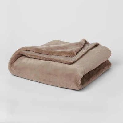 60"x80" Lush Faux Fur Bed Throw - Threshold⢠- Image 3