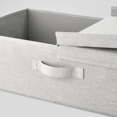 Underbed Fabric Bin With Lid Light Gray - Brightroom⢠- Image 2