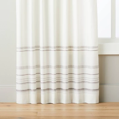 Engineered Hem Stripes Curtain Panel Cream/Gray - Hearth & Hand⢠With Magnolia - Image 4