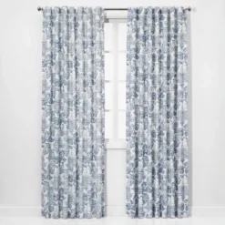 1pc Light Filtering Charade Floral Window Curtain Panel - Thresholdâ˘