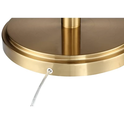 Possini Euro Design Modern Torchiere Floor Lamp Light Blaster LED 72.25" Tall Antique Brass And Matte Black Opal Glass For Living Room Bedroom - Image 5