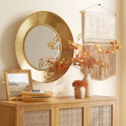 Decorative Wall Mirror Gold - Thresholdâ˘