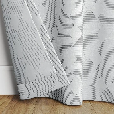 1pc 54"x84" Sheer Clipped Curtain Panel Radiant Gray - Threshold⢠- Image 2