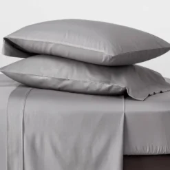 800 Thread Count Solid Sheet Set - Thresholdâ˘