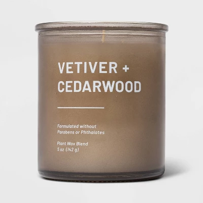 Glass Jar Vetiver And Cedarwood Candle Brown - Threshold⢠- Image 4