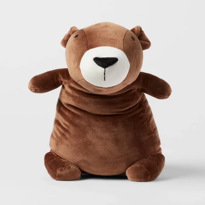 Bear Weighted Plush Kids' Throw Pillow Brown - Pillowfort⢠- Image 3