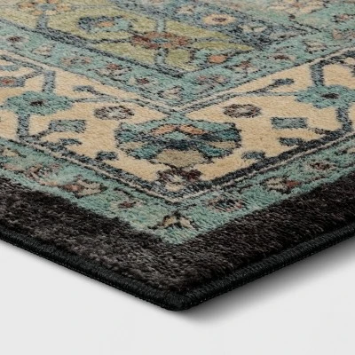 Distressed Geometric Tufted Area Rug Green - Threshold⢠- Image 2