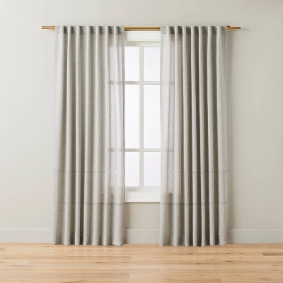 Lace Insert Sheer Curtain Panel - Hearth & Hand⢠With Magnolia - Image 3