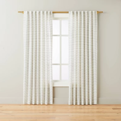 Blanket Stitch Curtain Panel Dark Gray/Cream - Hearth & Hand⢠With Magnolia - Image 3