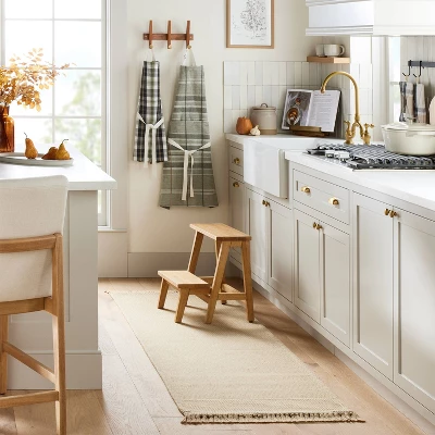 Patterned Border Stripe Area Rug Khaki - Hearth & Hand⢠With Magnolia