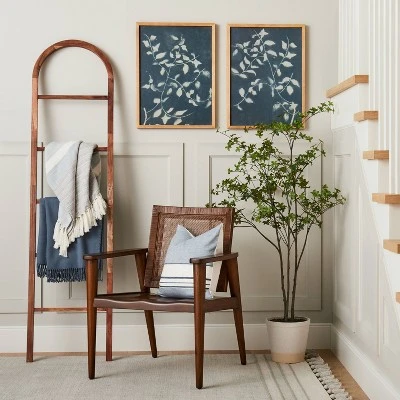 (Set Of 2) 18"x24" Honeysuckle Print Framed Wall Art - Hearth & Hand⢠With Magnolia