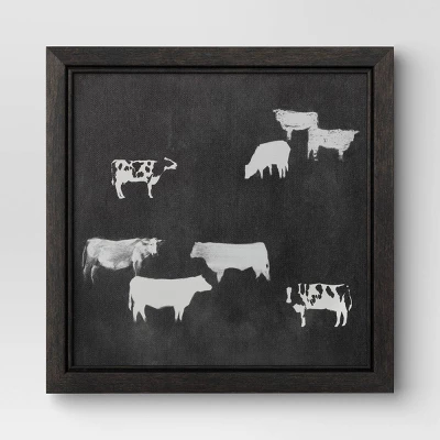 (Set Of 2) 12" X 12" Cow Collection II Framed Wall Canvases - Threshold⢠- Image 3