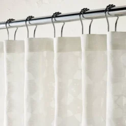 Villa Burnout White Shower Curtain - Opalhouse⢠Designed By Jungalowâ˘