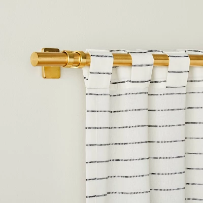 Blanket Stitch Curtain Panel Dark Gray/Cream - Hearth & Hand⢠With Magnolia - Image 5