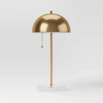 Dome Table Lamp With Acrylic Base Brass - Threshold⢠- Image 4