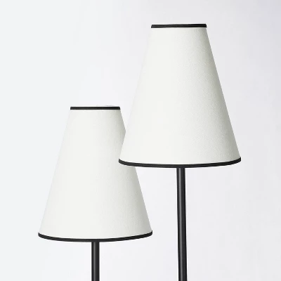 2-Head Floor Lamp With Trimmed Shade Black (Includes LED Light Bulb) - Threshold⢠Designed With Studio McGee - Image 3