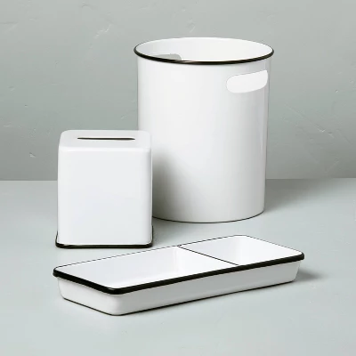 Metal Bath Tissue Box White/Black - Hearth & Hand⢠With Magnolia - Image 2