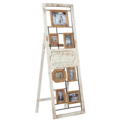 Wood 6 Slot Wall Photo Frame With Floor Stand Brown - Olivia & May - Image 14
