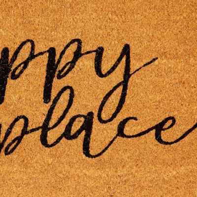 Juvale Natural Coco Coir Large Door Mat, Happy Place Long Outdoor Rug, 17 X 60 In - Image 5