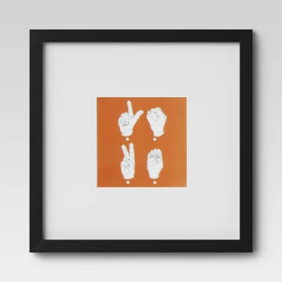 Set Of 9 Gallery Frame Set 10" X 10" Matted To 5" X 5" Black - Room Essentials⢠- Image 9