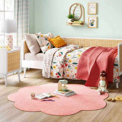 Rattan And Wood Kids' Daybed White - Pillowfortâ˘