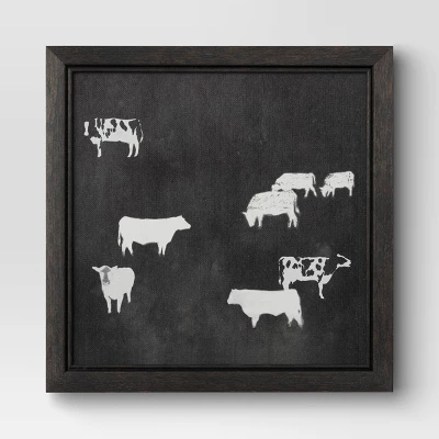 (Set Of 2) 12" X 12" Cow Collection II Framed Wall Canvases - Threshold⢠- Image 2
