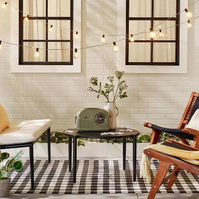 10ct Incandescent Indoor/Outdoor Orb String Lights Black/White - Hearth & Hand⢠With Magnolia - Image 2