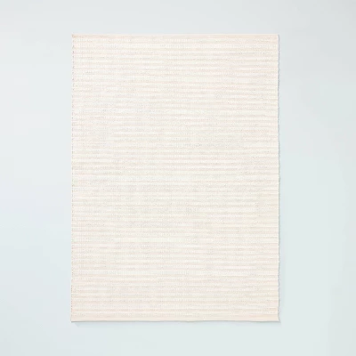 Textured Stripe Indoor/Outdoor Woven Area Rug Beige/Cream - Hearth & Hand⢠With Magnolia - Image 5